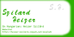 szilard heizer business card