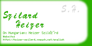 szilard heizer business card